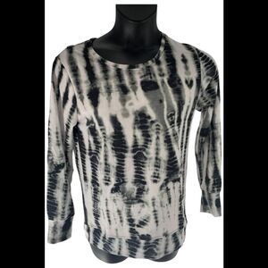 Fit 4 All by Carrie Wightman Key Hole Aztec Tie Dye Top Carbon - Regular